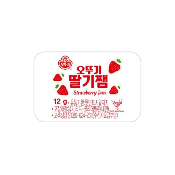 오뚜기 딸기쨈 일회용 디스펜팩 12g x 96개