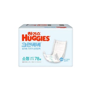 유한킴벌리 하기스 크린베베 순면감촉 기저귀 소형 일자형 78매