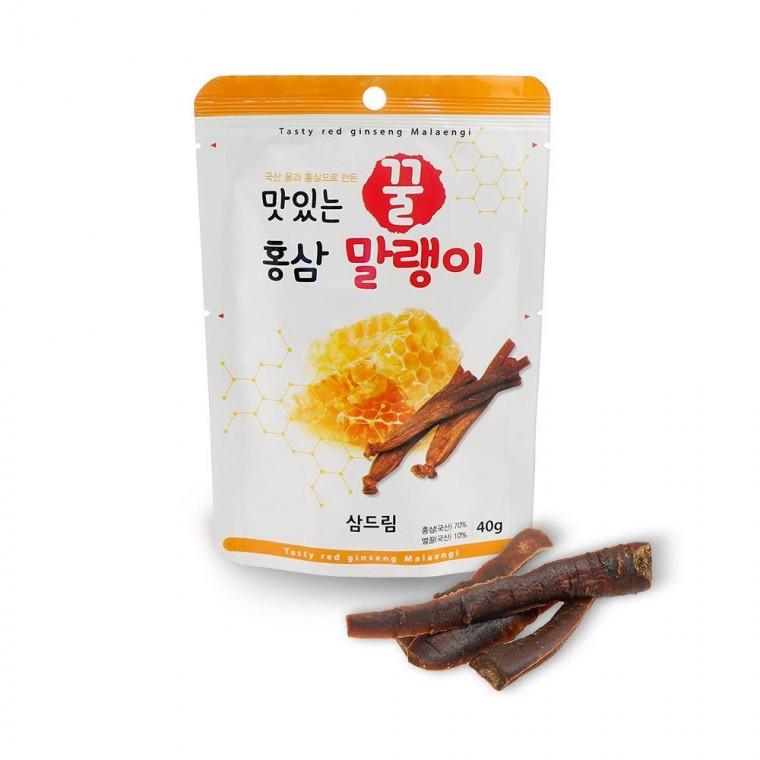 <b>삼드림</b> 맛있는 꿀 홍삼 말랭이 40g 12봉 명절선물세트