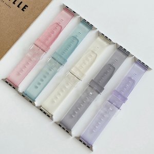 애플워치7 45mm 호환 컬러 체인지 투명 스트랩 밴드 시계줄
