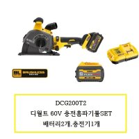 DCG200T2 디월트 60V 충전홈파기툴SET 배터리2개,충전기1개