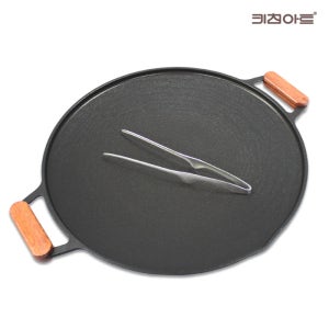 키친아트 금상첨화 고기불판 구이팬 그리들팬 40cm, IH인덕션 그리들(세트구성)