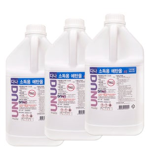 다나 소독용 에탄올 83% 4L 4000ml, 3개
