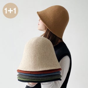 1+1 니트 울 벙거지 봄 가을 겨울 여성 버킷햇 모자