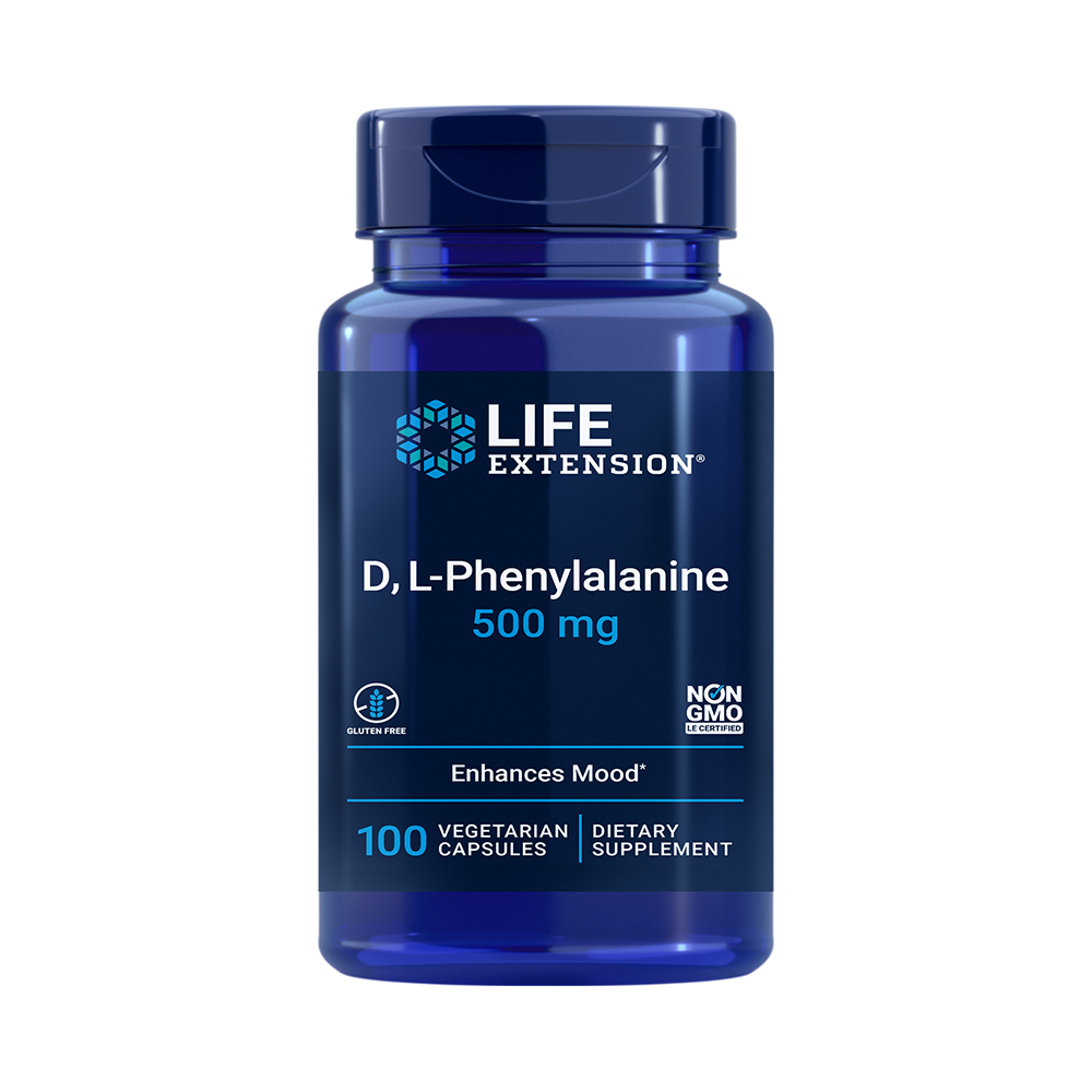 라이프익스텐션 D,L-<b>페닐알라닌</b> 500mg 100캡슐 도파민,노르에피네프린