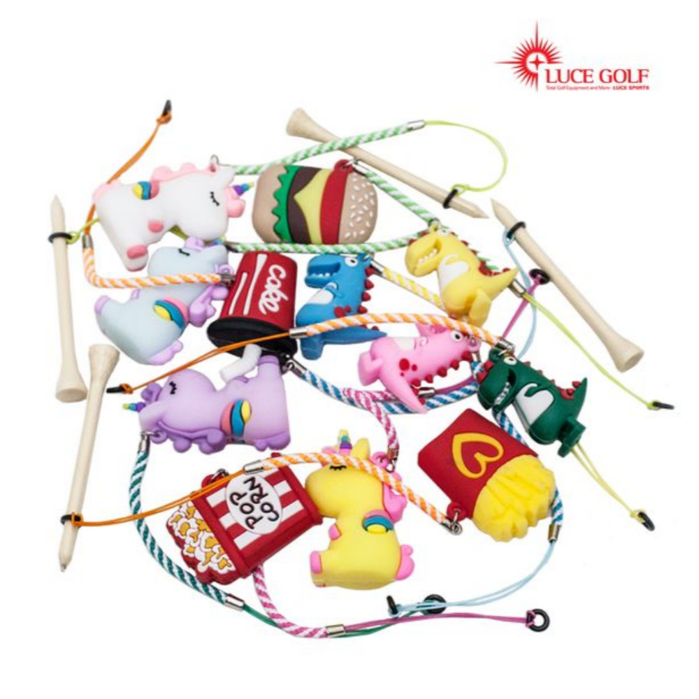 티꽂이인형 골프티인형 티걸이줄 골프티링 4종세트