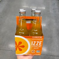 izze 이지 스파클링주스 미국스타벅스 귤맛 탄산음료 스파클링음료 355ml 4병