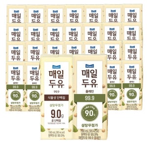 매일두유 99.9 설탕무첨가 190ml 24팩 식물성 단백질 무설탕
