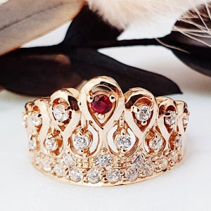 14K/18K 로얄크라운퀸(RP) 티아라 애끼반지