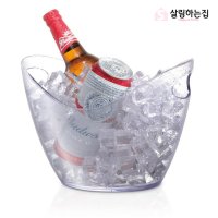 아이스버킷 와인칠링 바스켓 버켓 샴페인 맥주 술 얼음통 4L투명