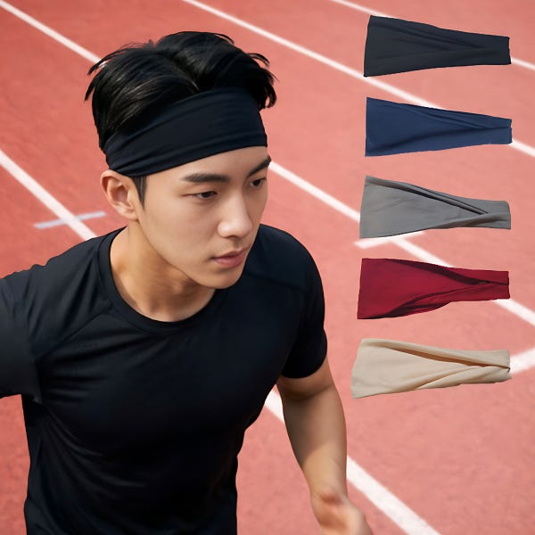 남자 헤어밴드 머리띠 와이드 면 헤어밴드