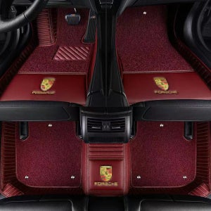 포르쉐 고급 바닥 가죽 코일매트 5D 6D 카이엔 레드 외제차 자동차 운전석