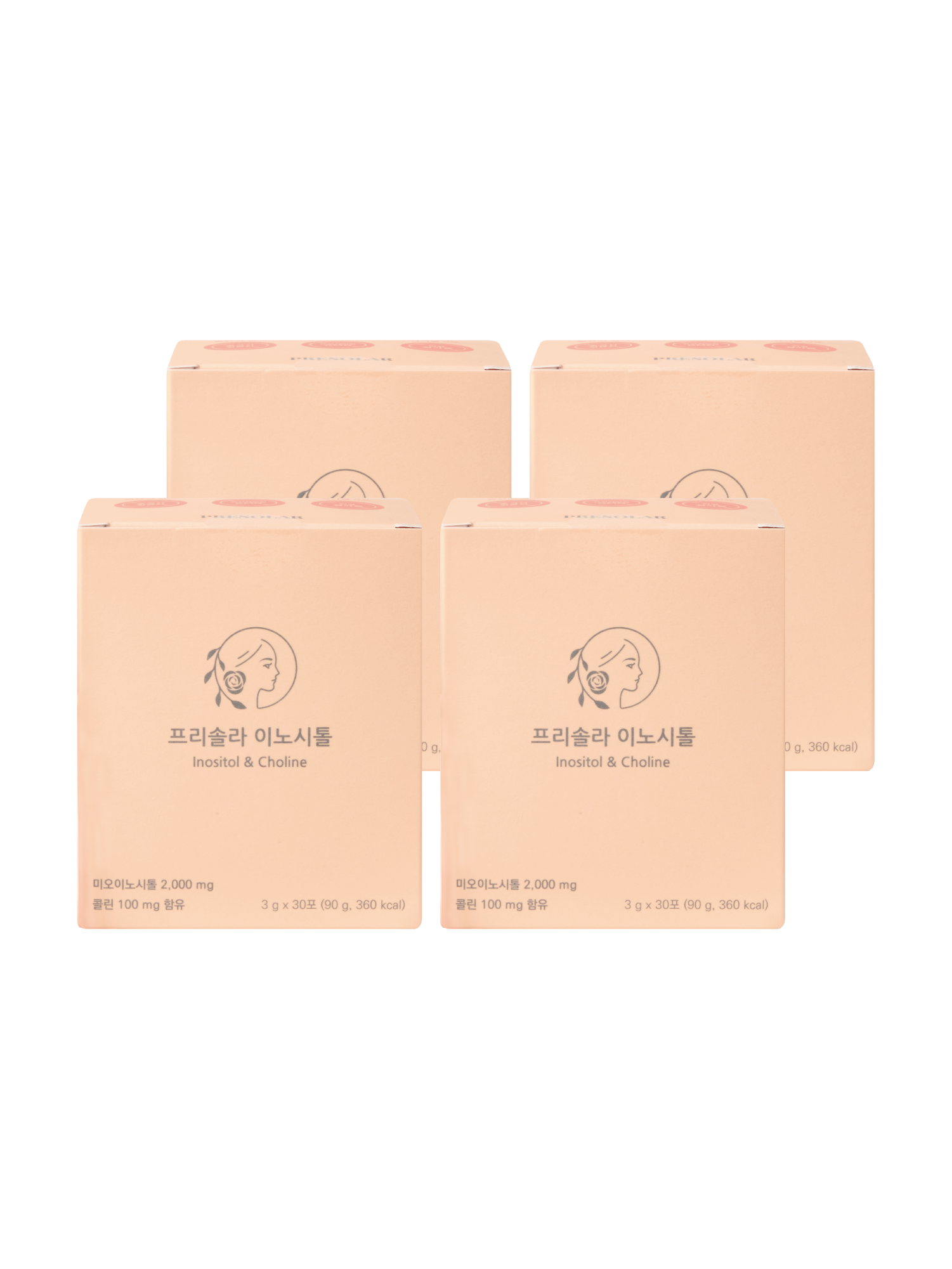 [3+1]<b>프리솔라</b> 이노시톨 미오이노시톨 콜린 100mg 비타민D 엽산 <b>임신</b>준비 4개월분