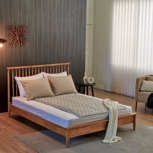 슬로미 탄소 전기 매트 1인용 전기요 싱글 샌드그레이