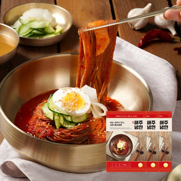 해주냉면 오리지날 매운 불 비빔 냉면 6인분 세트