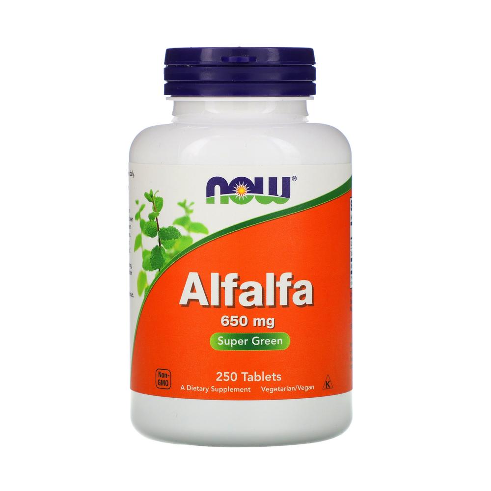 <b>나우푸드</b> 알팔파 650mg 250정 단백질 비타민 <b>철</b> 칼슘 함유