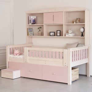 베네키즈 블루밍 낮은 벙커 침대 세트 / 책장 / 서랍장 구성