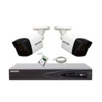 고해상도2 Mega / 하이크비전 IP 2채널 세트 / IP카메라2대(돔, 블렛 선택가능) + 10m UTP 케이블(케이블 길이 선택가능) + 1TB 장착한 NVR 1대 구성