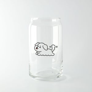 도매 비어캔글라스제작 소량인쇄 유리잔 카페유리컵 13온스 370ml & 15온스 473ml