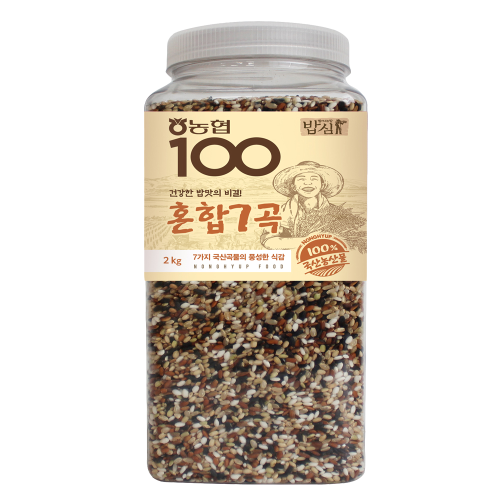 Bapsim Nonghyup 100% Mixed 7-Grain Rice 2kg (with Brown Rice)