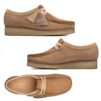 클락스 왈라비 Light Tan Suede 여성 로퍼