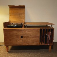 미드센추리 LP 턴테이블장 Turntable Cabinet