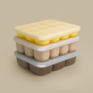 모니 삼중밀폐 실리콘 이유식 보관용기 세트 15ml+30ml+60ml