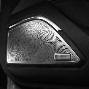 더뉴 QM6 도어 스피커 커버 몰딩 용품 실버