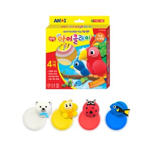 아모스 탱탱 아이클레이 18g 4색 세트 금강앵무새