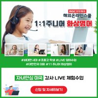 [MBC해외온라인] 미국 1:1화상영어 1개월(일대일 영어회화, 초등 영어 레벨 테스트)