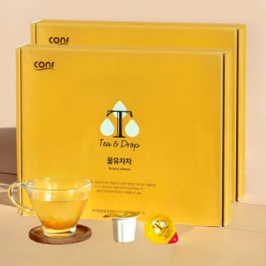 코엔에프 티앤드롭 고흥 꿀유자차 액상소분포장 캡슐유자차 30g 30개입, 2개