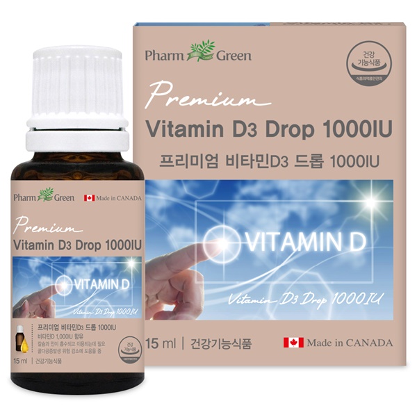 <b>팜그린</b> 프리미엄 <b>비타민D3</b> 드롭 1000IU 15ml