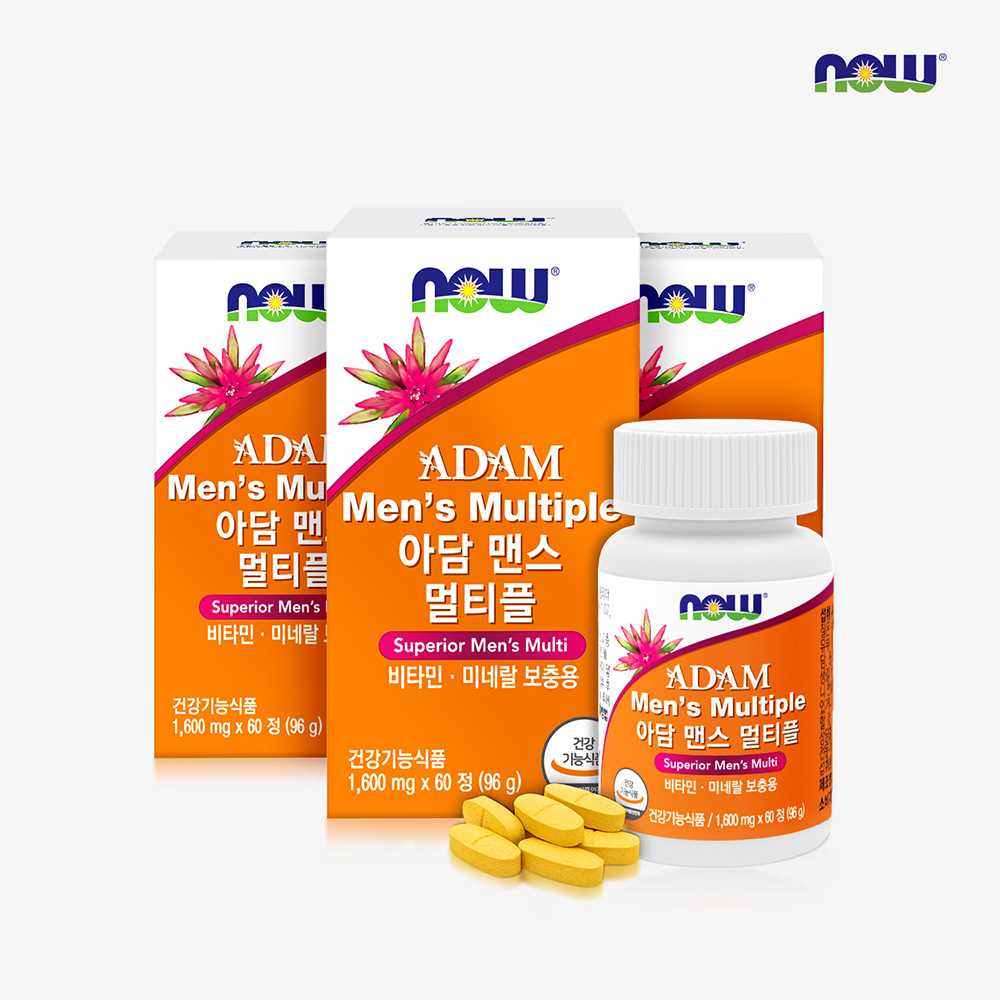 <b>나우푸드</b> 아담 맨스 멀티<b>비타민</b> 60정, 3개