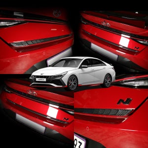 아반떼N 튜닝 용품 트렁크가니쉬 카본