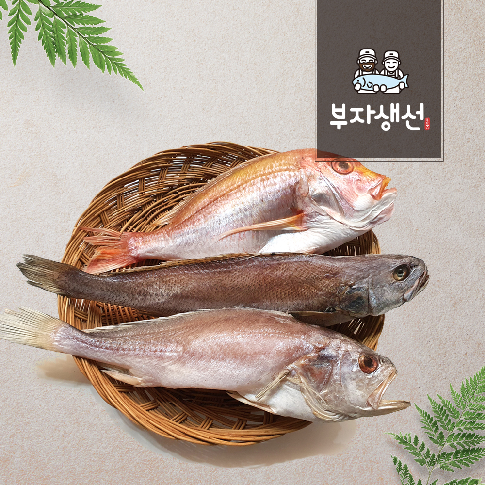 제수용 반건조생선 침조기 꽃돔 참민어 3마리 제사 세트구성