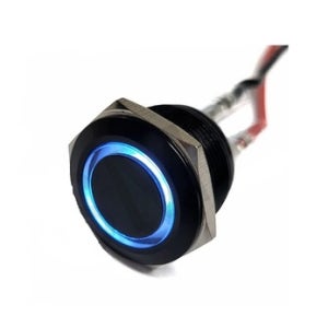 QN22-D1(B) LED 블루 PUSH 타입 방수 메탈스위치 3V