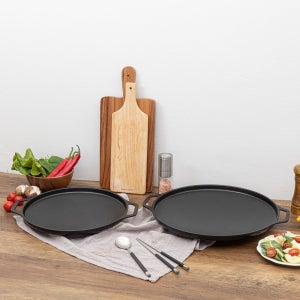 에코스타 넘침방지 캠핑 바베큐 IH 인덕션 그리들팬 30cm