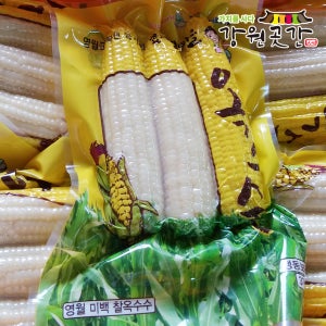 쫀득한 강원도 영월 미백 냉동 찰옥수수 못난이 32개 찐옥수수