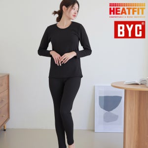 BYC 여성 내복 히트택 발열 내의 상의 하의 타이즈 남성 여성 기모 내복 세트 히트핏