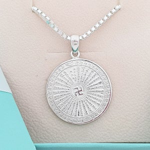실버925 불교 반야심경 만자 목걸이 P1180