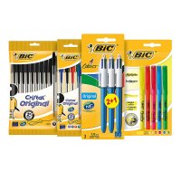 BIC Pen set 빅 크리스탈 볼펜 형광펜 세트 crystal ballpoint pen and highlighter