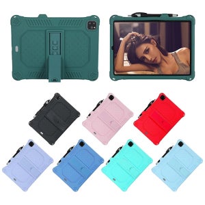 아이패드9세대 10.2인치 A2604 스타 파스텔컬러 펜슬롯 스트랩 스탠드 실리콘 태블릿 케이스