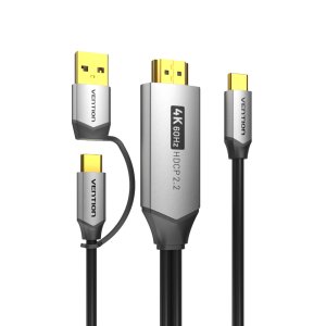 벤션 울트라V2 C타입 HDMI 2.0 미러링 케이블 CGX 2in1 충전 지원형