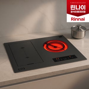 린나이 하이브리드 빌트인 3구 인덕션+하이라이트 RBE-IRM300AB