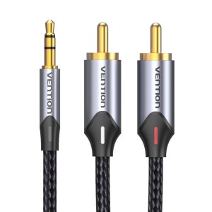 벤션 울트라 직조 3.5mm to 2 RCA 오디오 케이블 BCN 0.5m, 1개