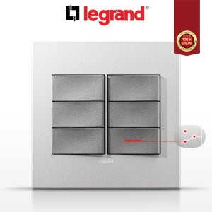 르그랑 아테오 펄알루 사각 2개용 6구 스위치 / 3로 1구