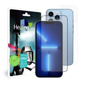 [세트]아이폰시리즈 저반사 강화유리 액정보호필름 무광후면(각1매) 아이폰13 프로, 1매입