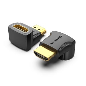 벤션 HDMI 90도 M to F 연장 젠더 2개입, AIOB0-2