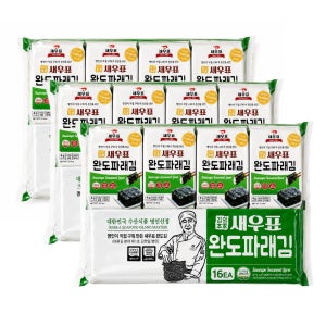 새우표 완도 맛있는 식탁 파래김 조미 도시락김 16개입, 3개