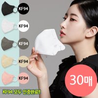 국산 KF94 호 프리미엄 호마스크 30매 특대형 블랙 화이트 그레이 베이지 핑크